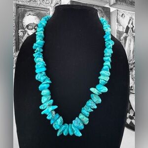 Genuine Turquoise Nugget‎ Necklace